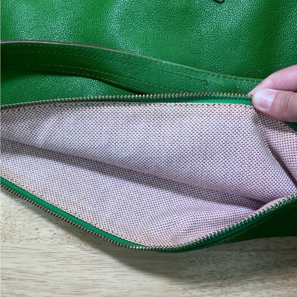 Vintage Dooney & Bourke Signature Luna Green Satchel Handbag - Picture 12 of 12